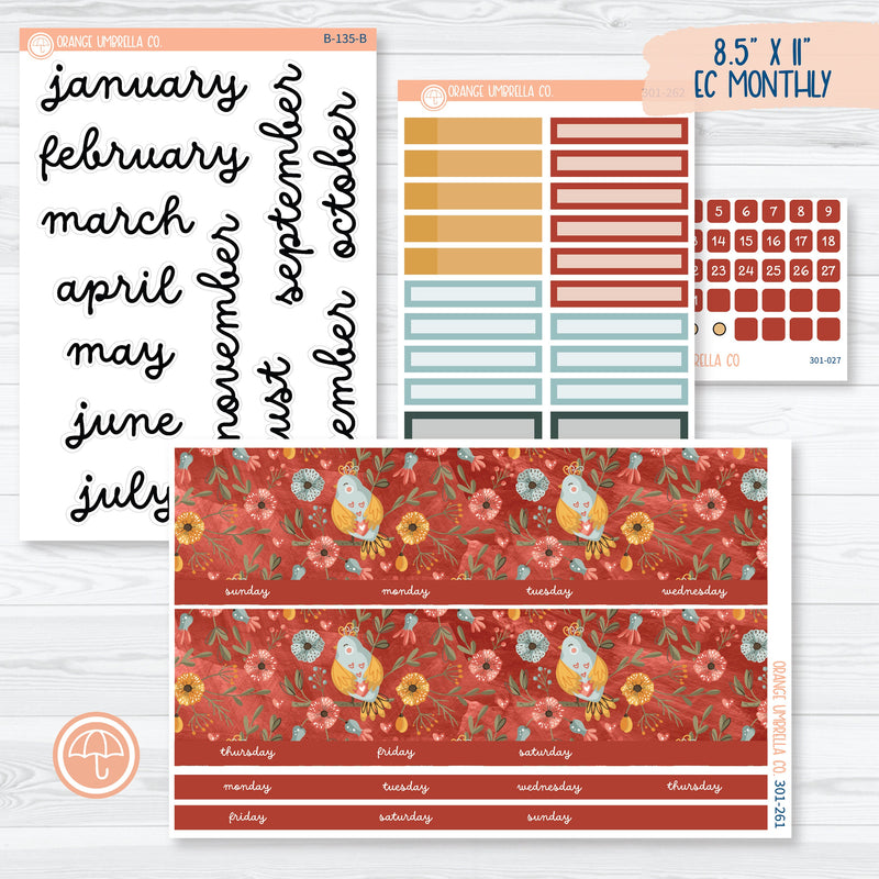 Tweetheart | February 8.5 ECLP Monthly Planner Kit Stickers | 301-261