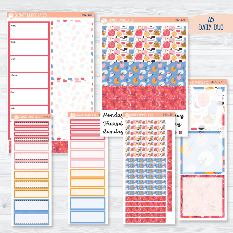 Amalie | Bright Fun A5 Daily Duo Planner Kit Stickers | 302-121