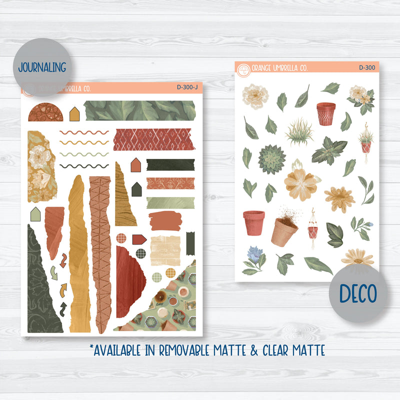 Window Garden | Plant Kit Deco Journaling Planner Stickers | D-300