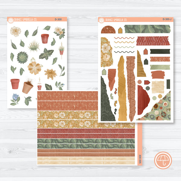 Window Garden | Plant Kit Deco Journaling Planner Stickers | D-300