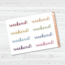 Weekend Planner Stickers | F16 | B-687
