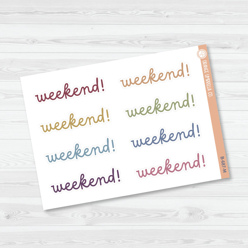 Weekend Planner Stickers | F16 | B-687