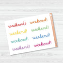 Weekend Planner Stickers | F16 | B-687