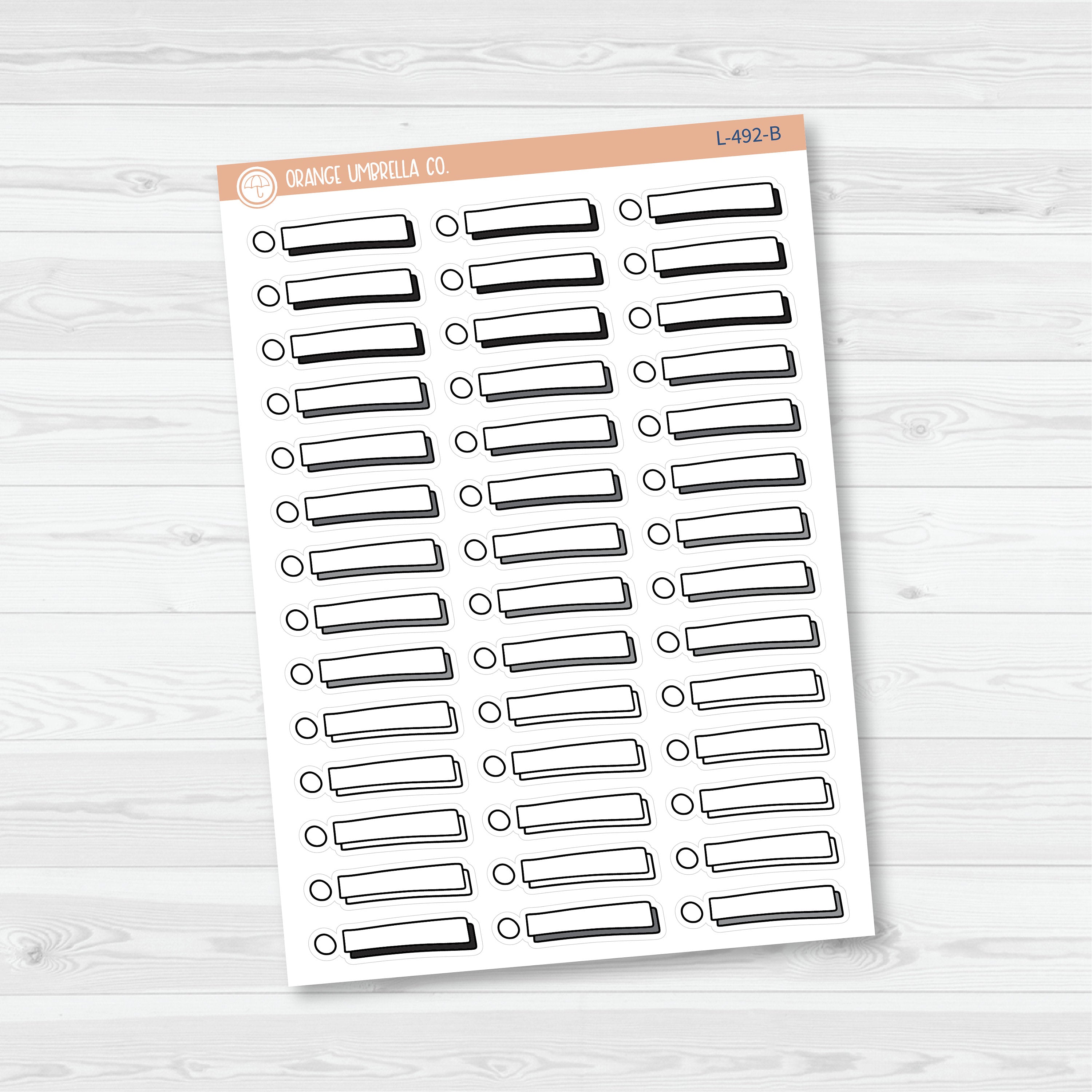 Check List Hand Doodled Label Planner Stickers | L-492