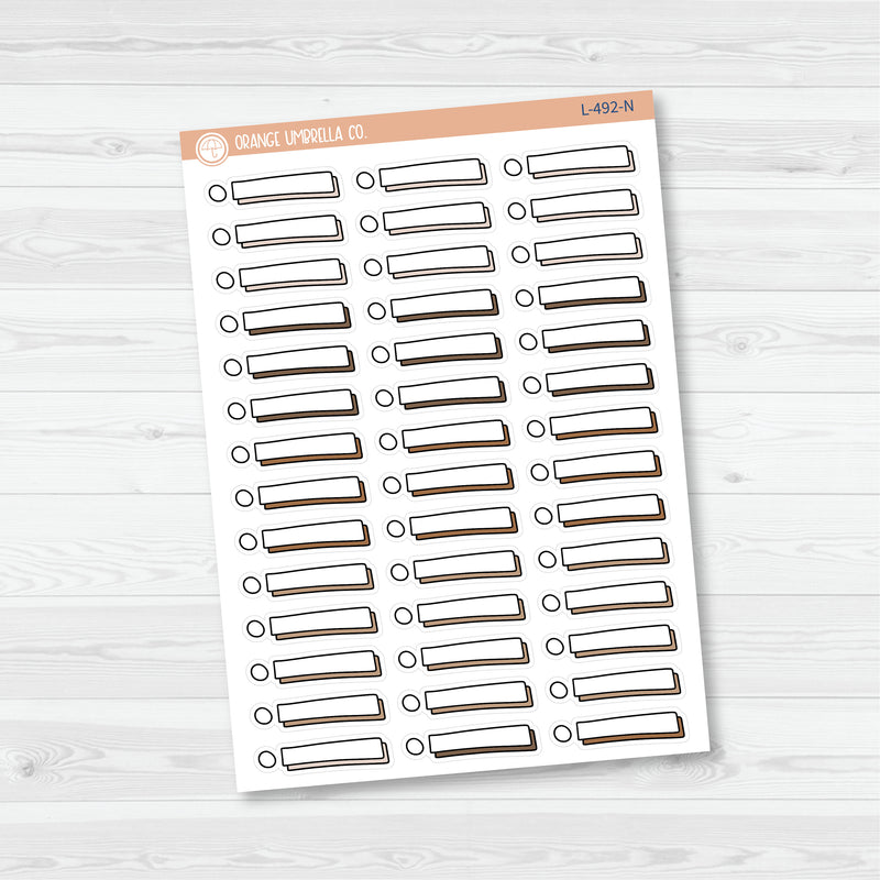 Check List Hand Doodled Label Planner Stickers | L-492