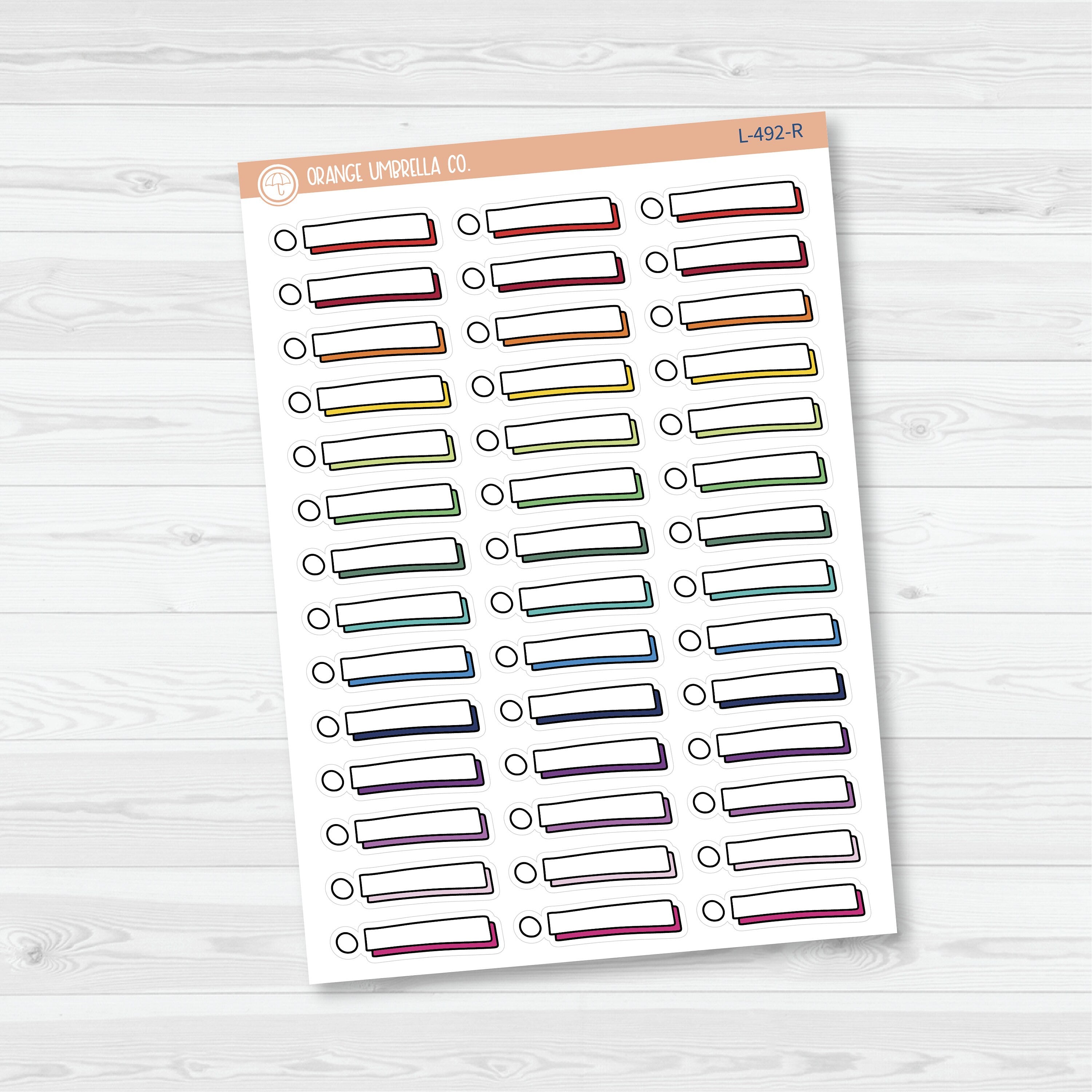 Check List Hand Doodled Label Planner Stickers | L-492
