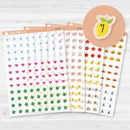 Yearly Themed Date Dots | 3 Months Holiday | Clear Matte Planner Stickers | B-689-692-CM
