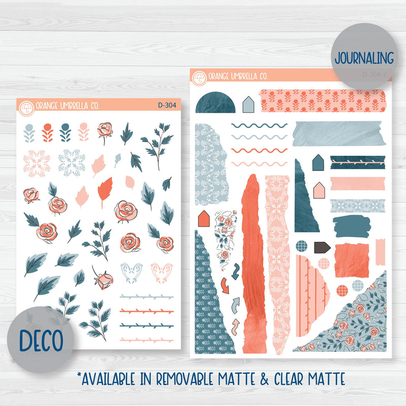 Just Breathe | Floral Weekly Planner Kit Stickers | 304-001