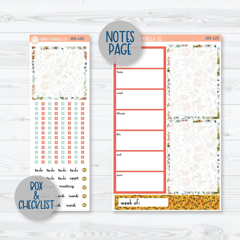 Hopeful | Rainbow Floral A5 Daily Duo Planner Kit Stickers | 305-121