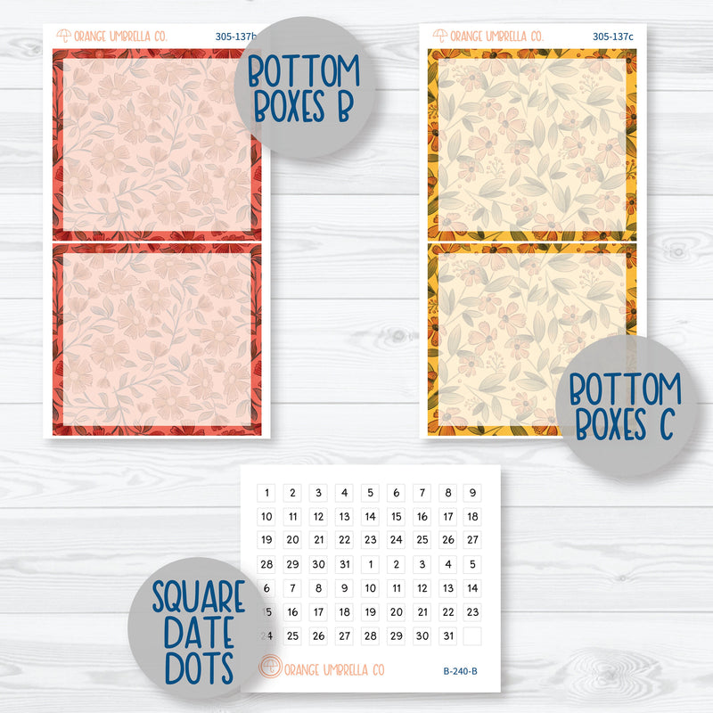Hopeful | Floral Rainbow 7x9 Daily Duo Planner Kit Stickers | 305-131