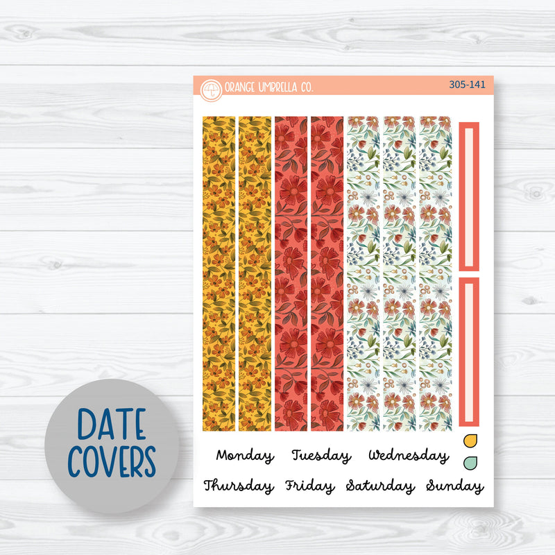 Hopeful | Rainbow Flower A5 Plum Daily Planner Kit Stickers | 305-141