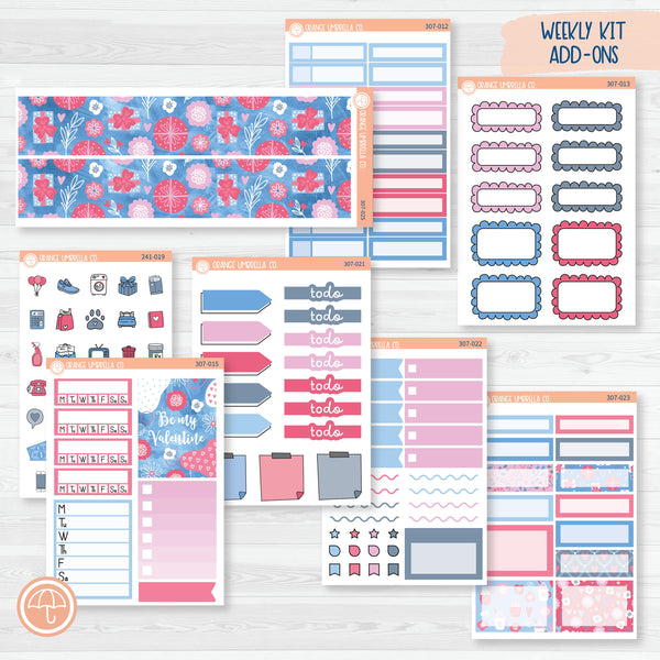 Flirty | Valentine's Day Weekly Add-On Planner Kit Stickers | 307-012