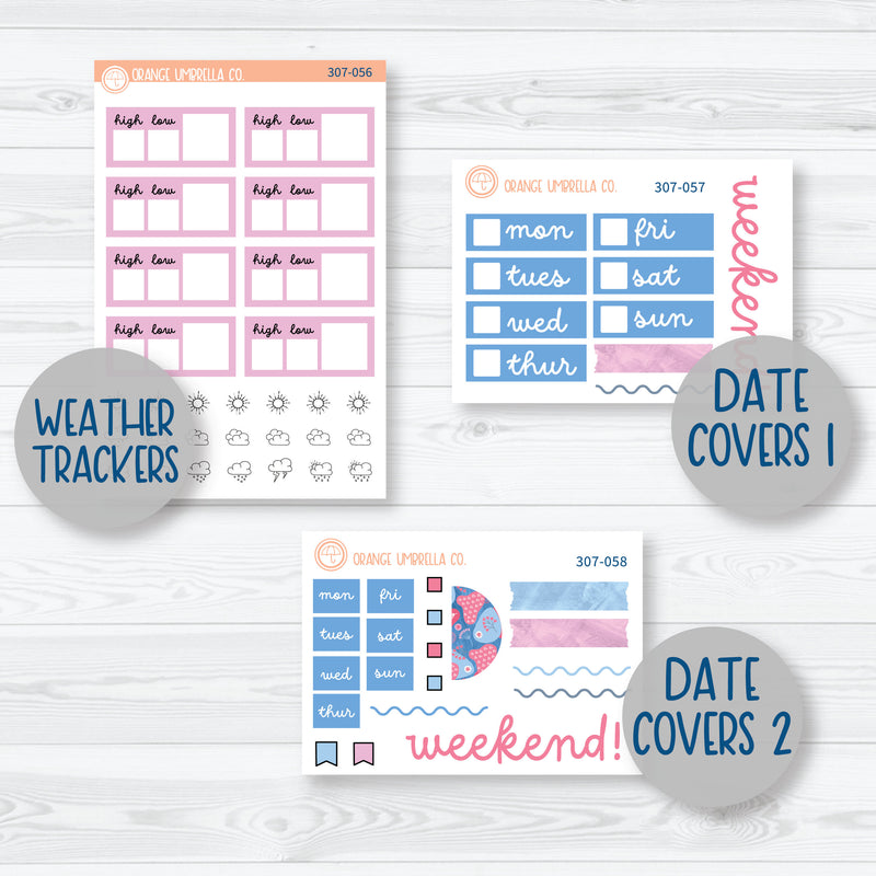 Flirty | Valentine's Day Hobonichi Cousin Planner Kit Stickers | 307-051