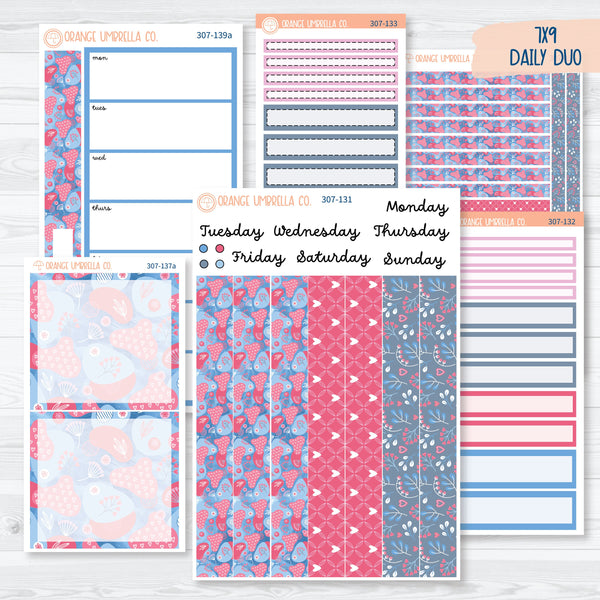 Flirty | Valentine's Day 7x9 Daily Duo Planner Kit Stickers | 307-131