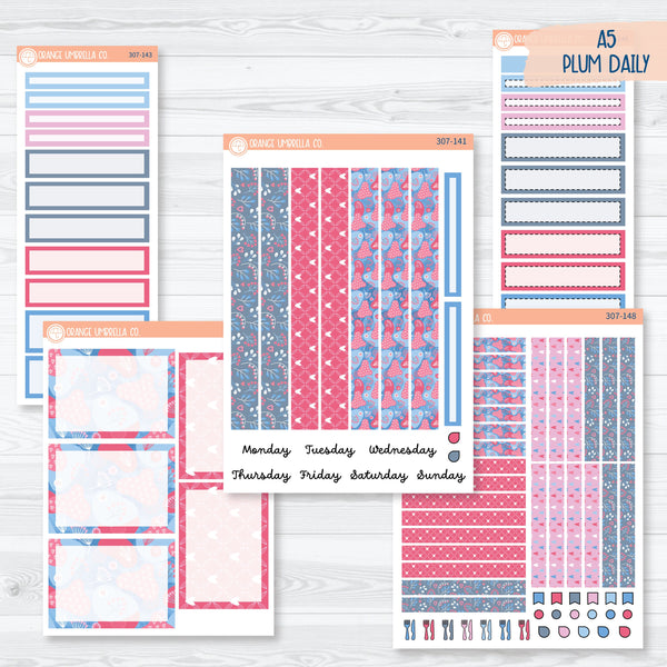 Flirty | Valentine's Day A5 Plum Daily Planner Kit Stickers | 307-141