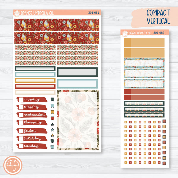 Tweetheart | February Compact Vertical Planner Kit Stickers for Erin Condren | 301-081