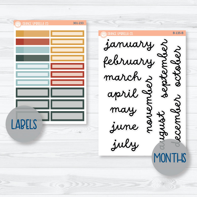 Tweetheart | February 8.5x11 Plum Monthly Planner Kit Stickers | 301-231