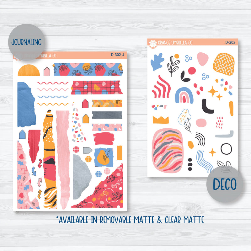 Amalie | Bright February Kit Deco Journaling Planner Stickers | D-302