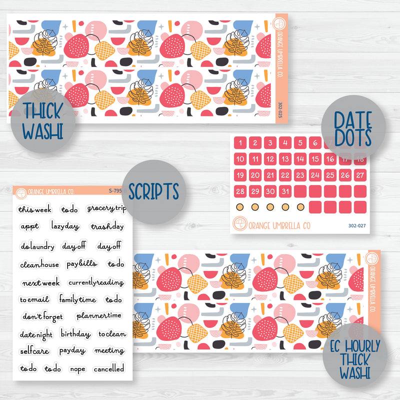 Amalie | Bright February Weekly Add-On Planner Kit Stickers | 302-012