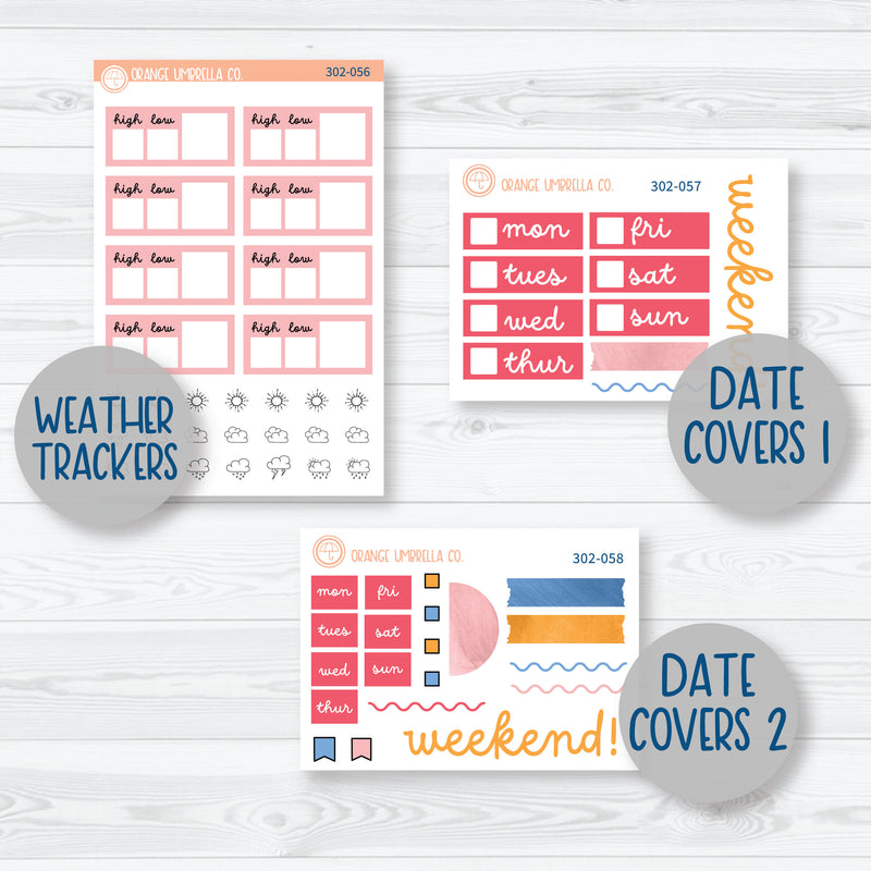 Amalie | Bright Anytime Hobonichi Cousin Planner Kit Stickers | 302-051
