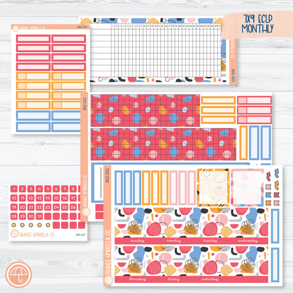 Amalie | February 7x9 ECLP Monthly & Dashboard Planner Kit Stickers | 302-251