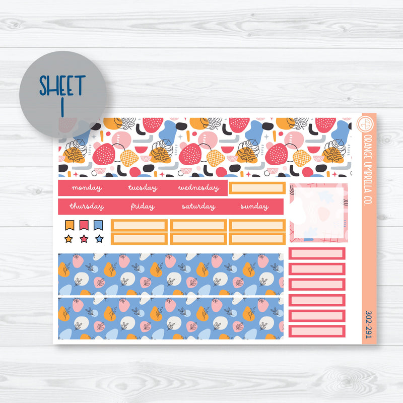 Amalie | Bright Anytime Hobonichi Cousin Monthly Planner Kit Stickers | 302-291