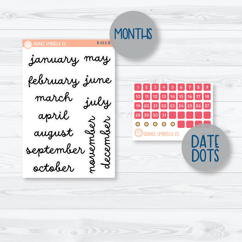 Amalie | Bright Hobonichi Weeks Monthly Planner Kit Stickers | 302-301