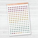 Heart Date Dots | Clear Matte | 5 Months Planner Stickers | B-707-CM