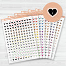 Heart Date Dots | Clear Matte | 5 Months Planner Stickers | B-707-CM
