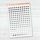 Heart Date Dots | Clear Matte | 5 Months Planner Stickers | B-707-CM