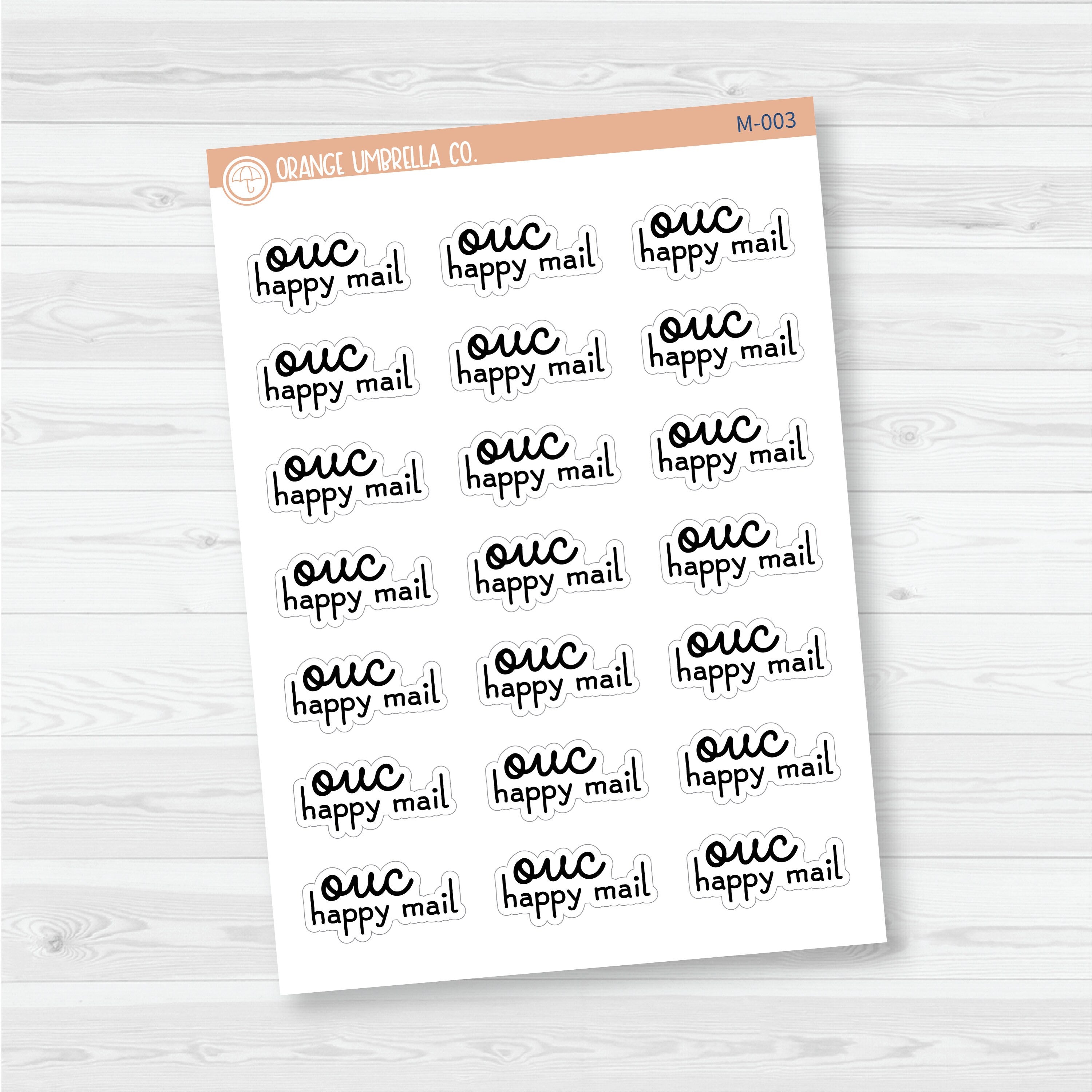 OUC Release Schedule | Mystery Kit | Happy Mail Planner Stickers | M-001-005