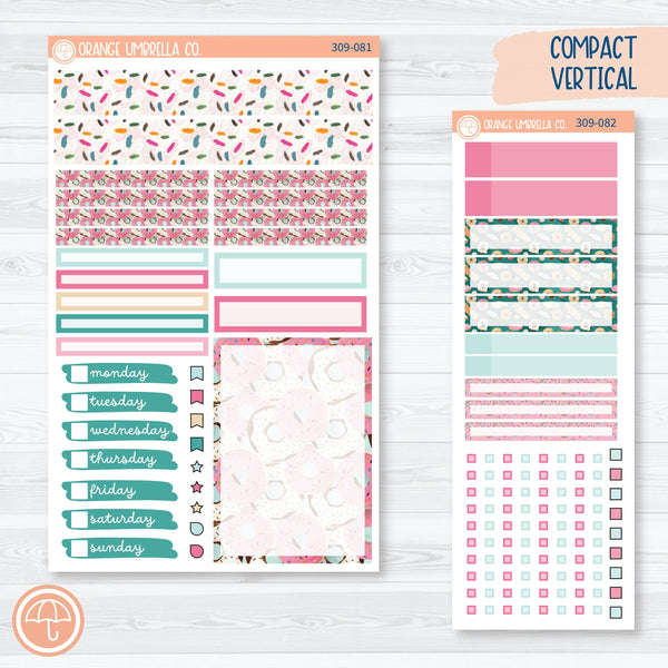 Donuts Compact Vertical Planner Kit Stickers for Erin Condren | 309-081