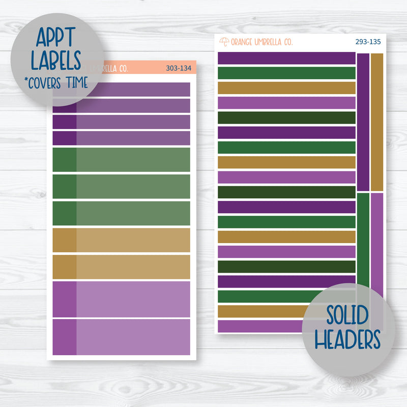 Party Gras | Mardi Gras 7x9 Daily Duo Planner Kit Stickers | 303-131