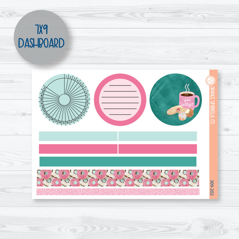 Donuts Plum Dashboards Planner Kit Stickers | 309-201