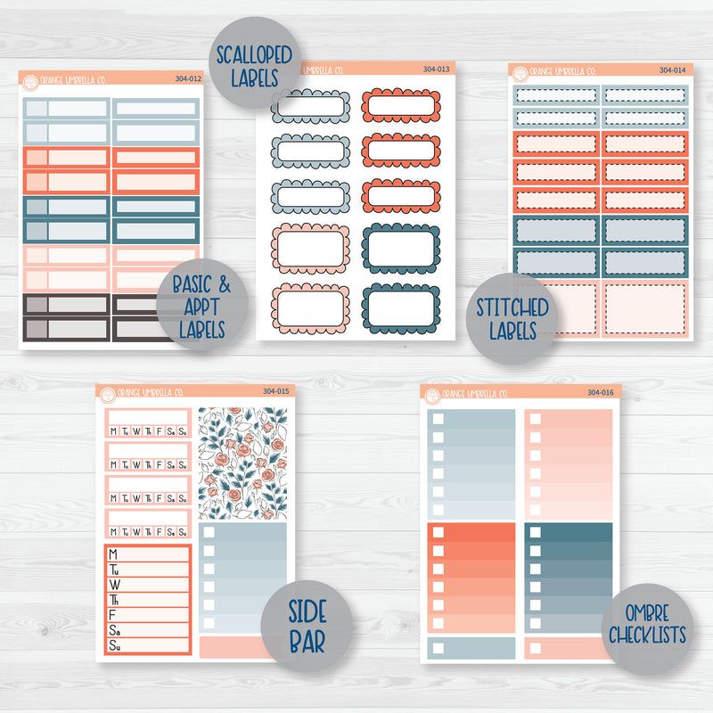 Just Breathe | Floral Weekly Add-On Planner Kit Stickers | 304-012