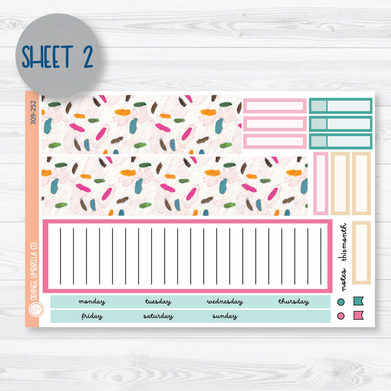 Donuts 7x9 ECLP Monthly & Dashboard Planner Kit Stickers | 309-251