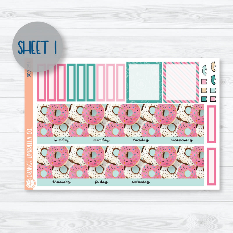 Donuts 7x9 ECLP Monthly & Dashboard Planner Kit Stickers | 309-251