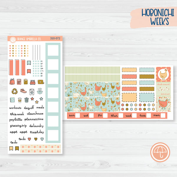 Spring Chicken Kit | Fresh Outta Clucks | Hobonichi Weeks Planner Kit Stickers | 310-071