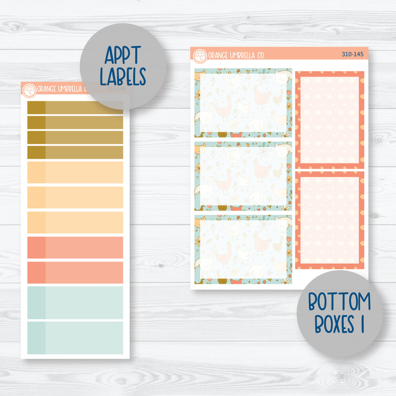 Spring Chicken Kit | A5 Plum Daily Planner Kit Stickers | Fresh Outta Clucks | 310-141