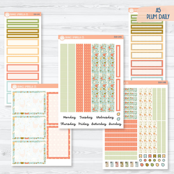 Spring Chicken Kit | A5 Plum Daily Planner Kit Stickers | Fresh Outta Clucks | 310-141