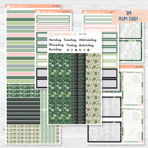 Optimistic | Spring Plant 7x9 Plum Daily Planner Kit Stickers | 311-151