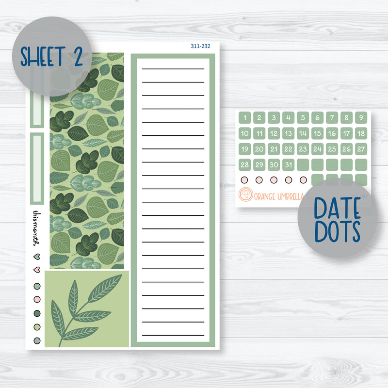 Optimistic | Spring Plant 8.5x11 Plum Monthly Planner Kit Stickers | 311-231