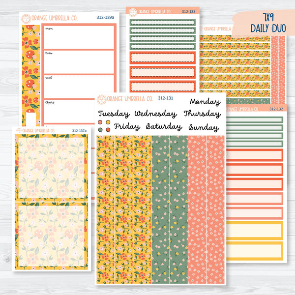 Handpicked Bouquet | Spring Floral 7x9 Daily Duo Planner Kit Stickers | 312-131