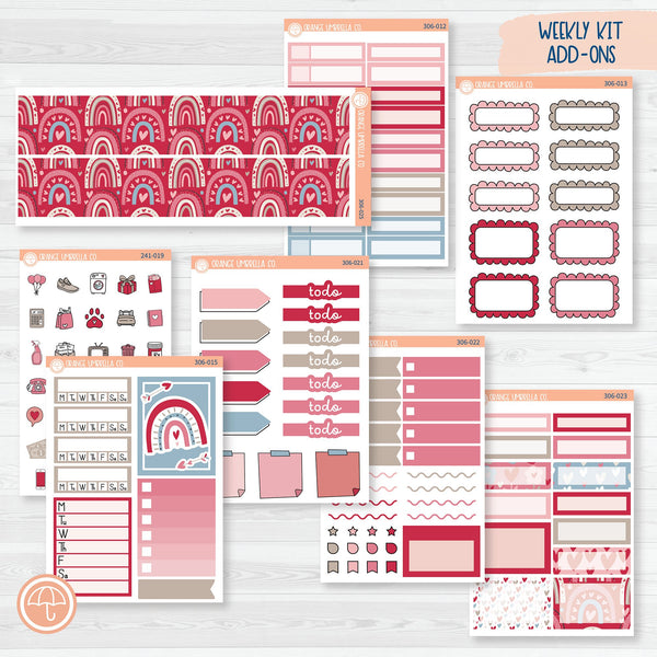 Lovestruck | Valentine's Day Weekly Add-On Planner Kit Stickers | 306-012