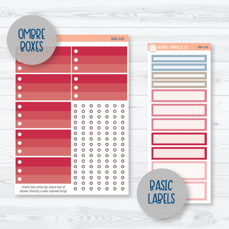 Lovestruck | Valentine's Day A5 Plum Daily Planner Kit Stickers | 306-141