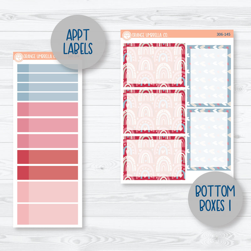 Lovestruck | Valentine's Day A5 Plum Daily Planner Kit Stickers | 306-141
