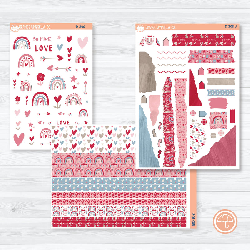 Lovestruck | Valentine's Day Kit Deco Journaling Planner Stickers | D-306