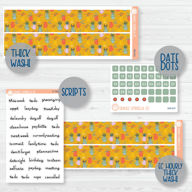 Exhale | Plant & Tea Weekly Add-On Planner Kit Stickers | 308-012