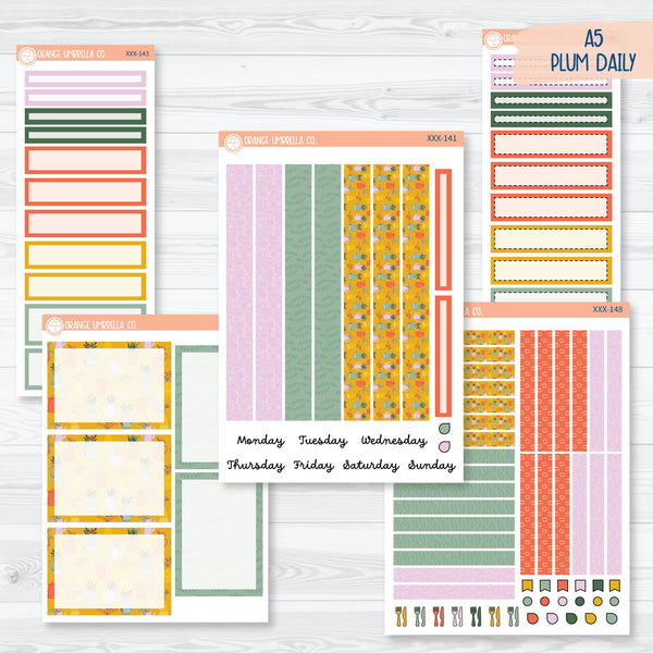 Exhale | Plant Botanical A5 Plum Daily Planner Kit Stickers | 308-141