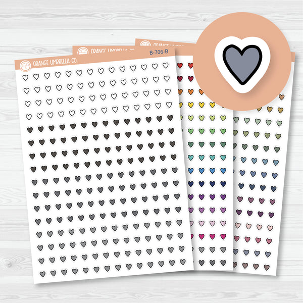Tiny Heart Planner Stickers from Kits | B-706
